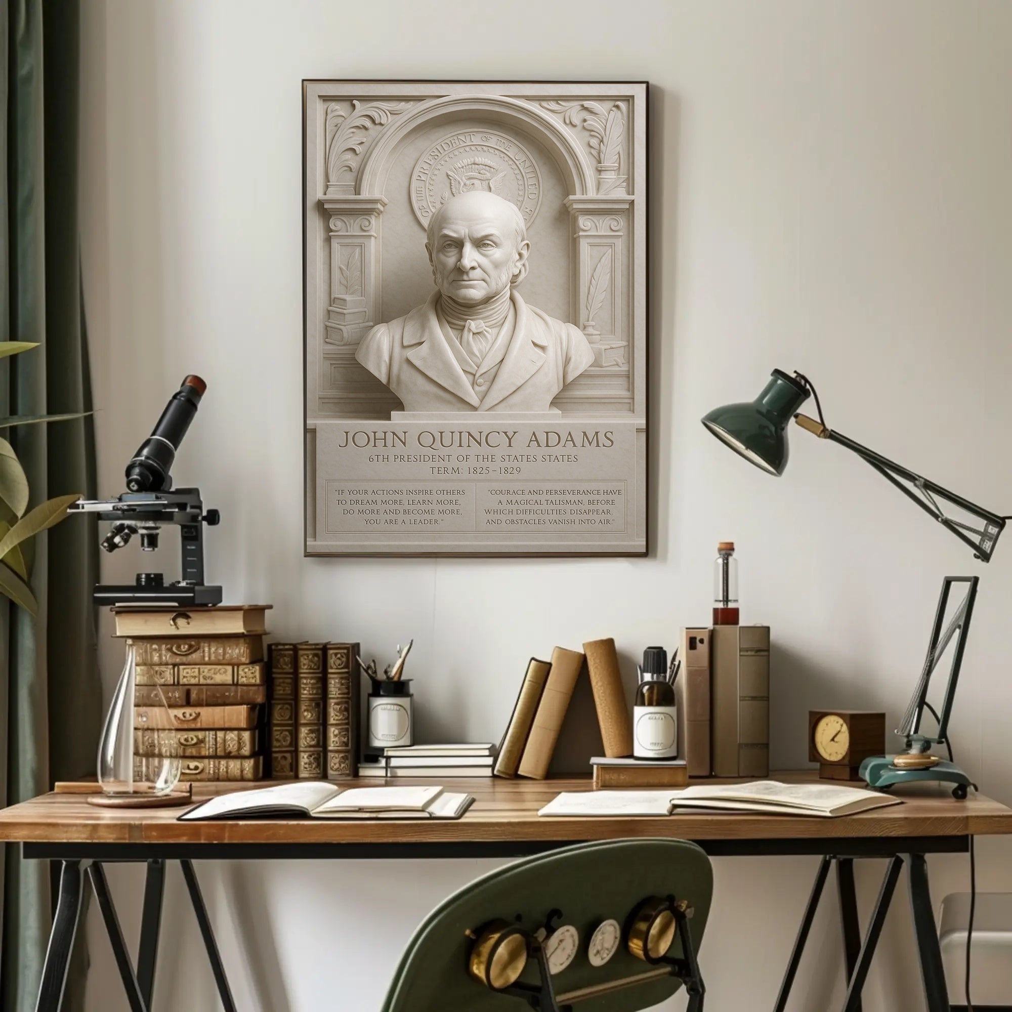 John Quincy Adams Presidential Historical Poster