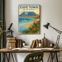 Cape Town Tranquility: Watercolor Art Poster Print