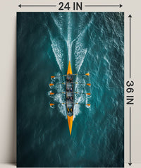 Rowing In Harmony Poster PosterGoat