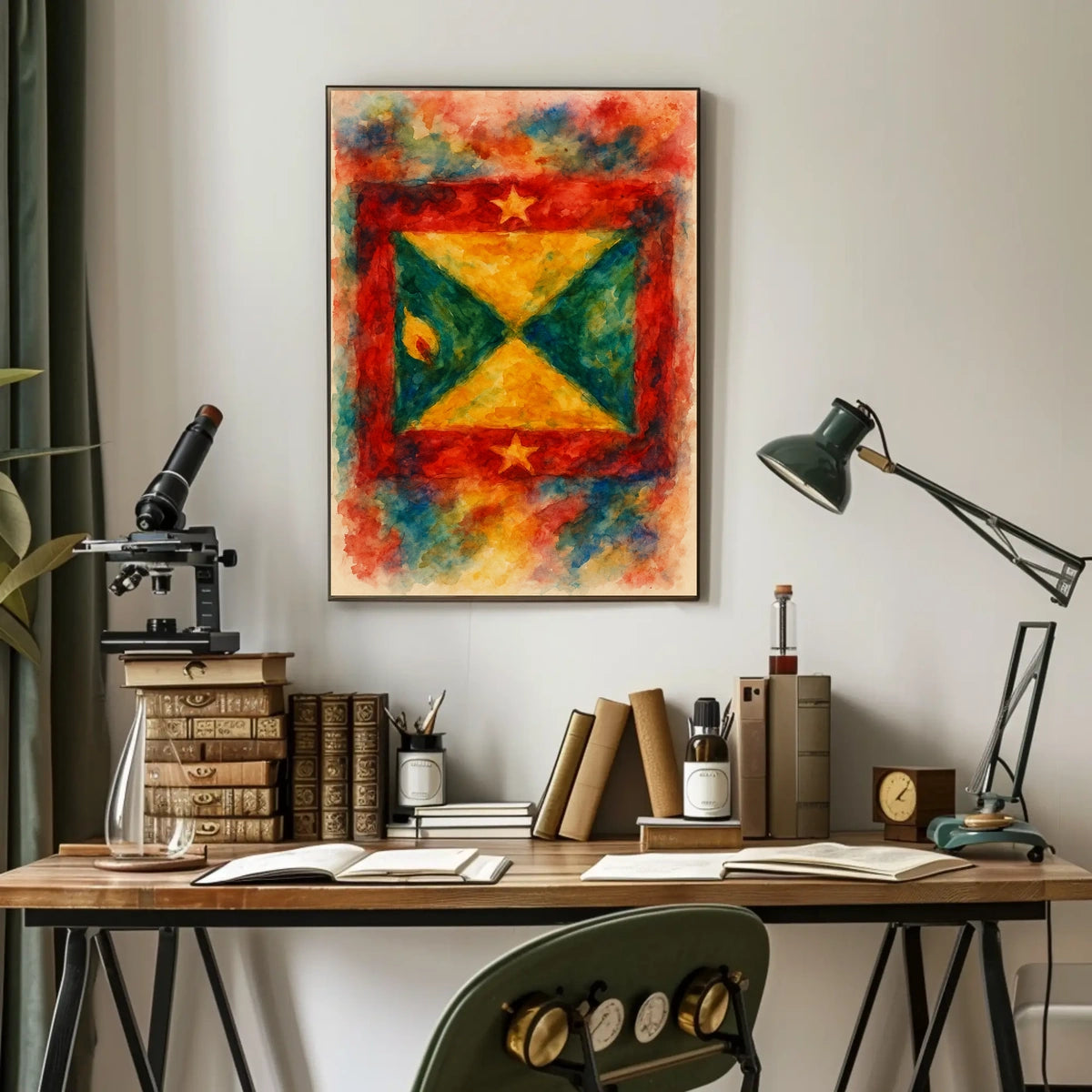 Vibrant Abstract Flag Poster