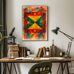 Vibrant Abstract Flag Poster