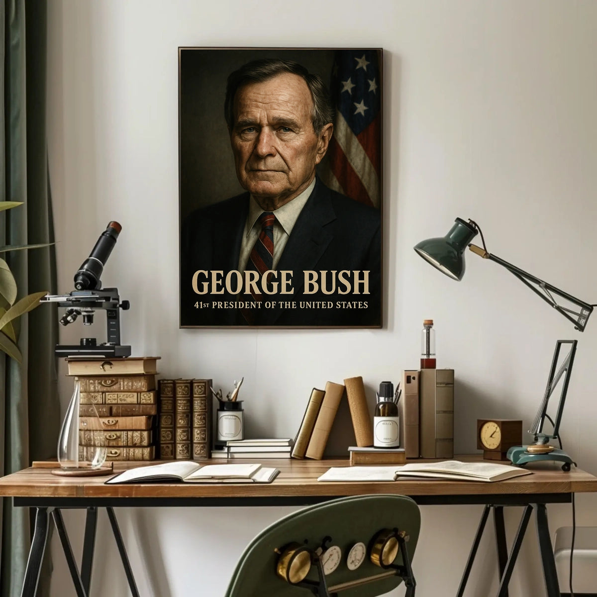 George Bush 41st President Poster Wall Art Decor Tribute
