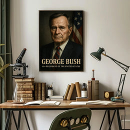 George Bush 41st President Poster Wall Art Decor Tribute