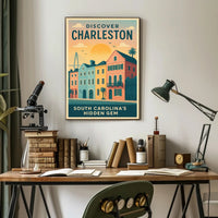 Discover Charleston Vintage Travel Poster