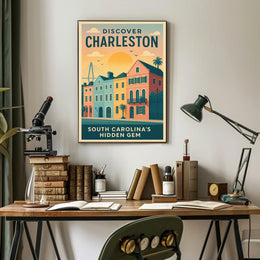 Discover Charleston Vintage Travel Poster