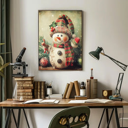 Festive Snowman Delight Poster