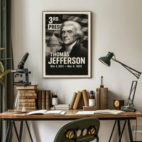 Thomas Jefferson 3rd President of the United States Digital Montaje Poster