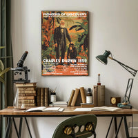 Darwin Evolution Vintage Educational or Infographic Poster