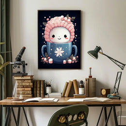 Cute Winter Mug Art Poster for Abstract or Artistic Poster