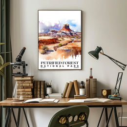 Petrified Forest Watercolor Wall Art Poster