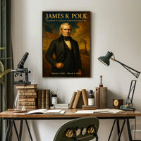 James K. Polk Vintage Historical Poster Art