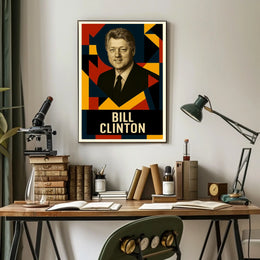 Bill Clinton 42nd President of the United States Abstract Pop Poster