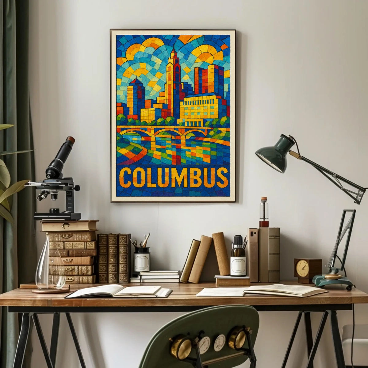 Columbus Cityscape Poster
