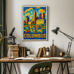Columbus Cityscape Poster
