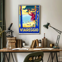 Viareggio Beach Scene Poster