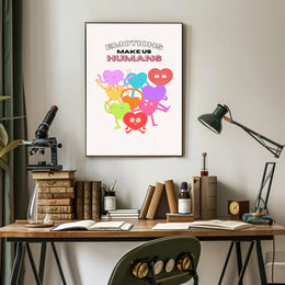 Emotions Make Us Humans Motivational or Quote Poster PosterGoat