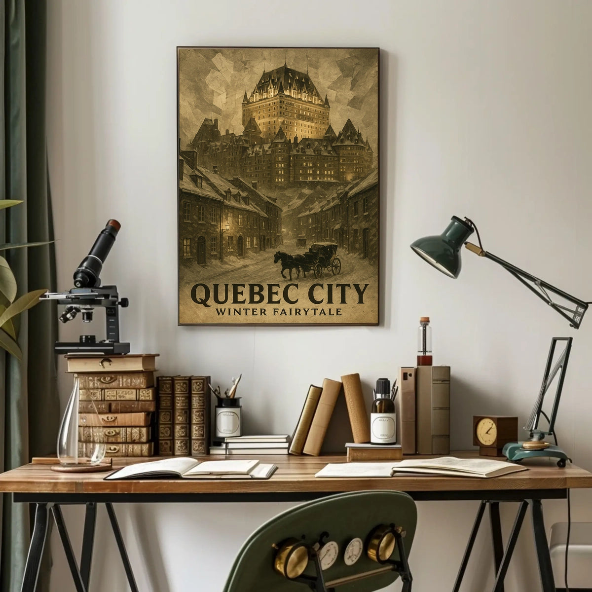 Quebec City Winter Fairytale Poster