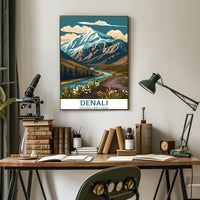 Majestic Denali National Park Scenic Mountain Poster