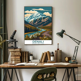Majestic Denali National Park Scenic Mountain Poster