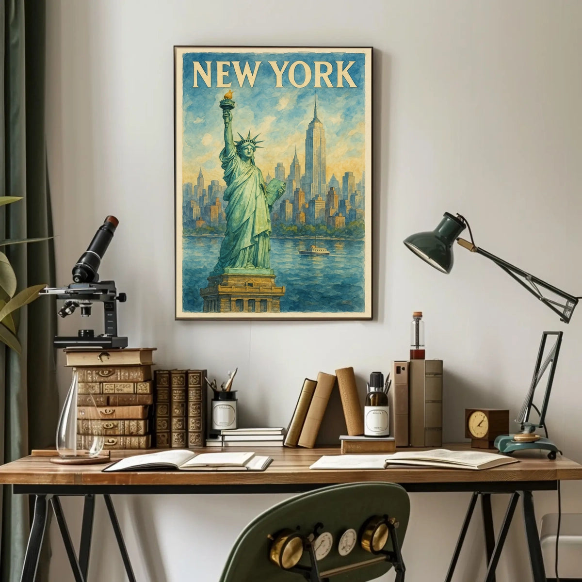 New York Iconic Landmarks Poster