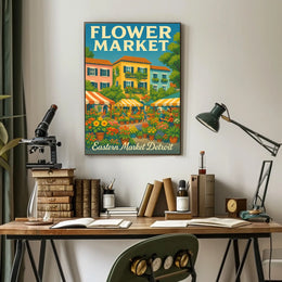 Flower Market Poster
