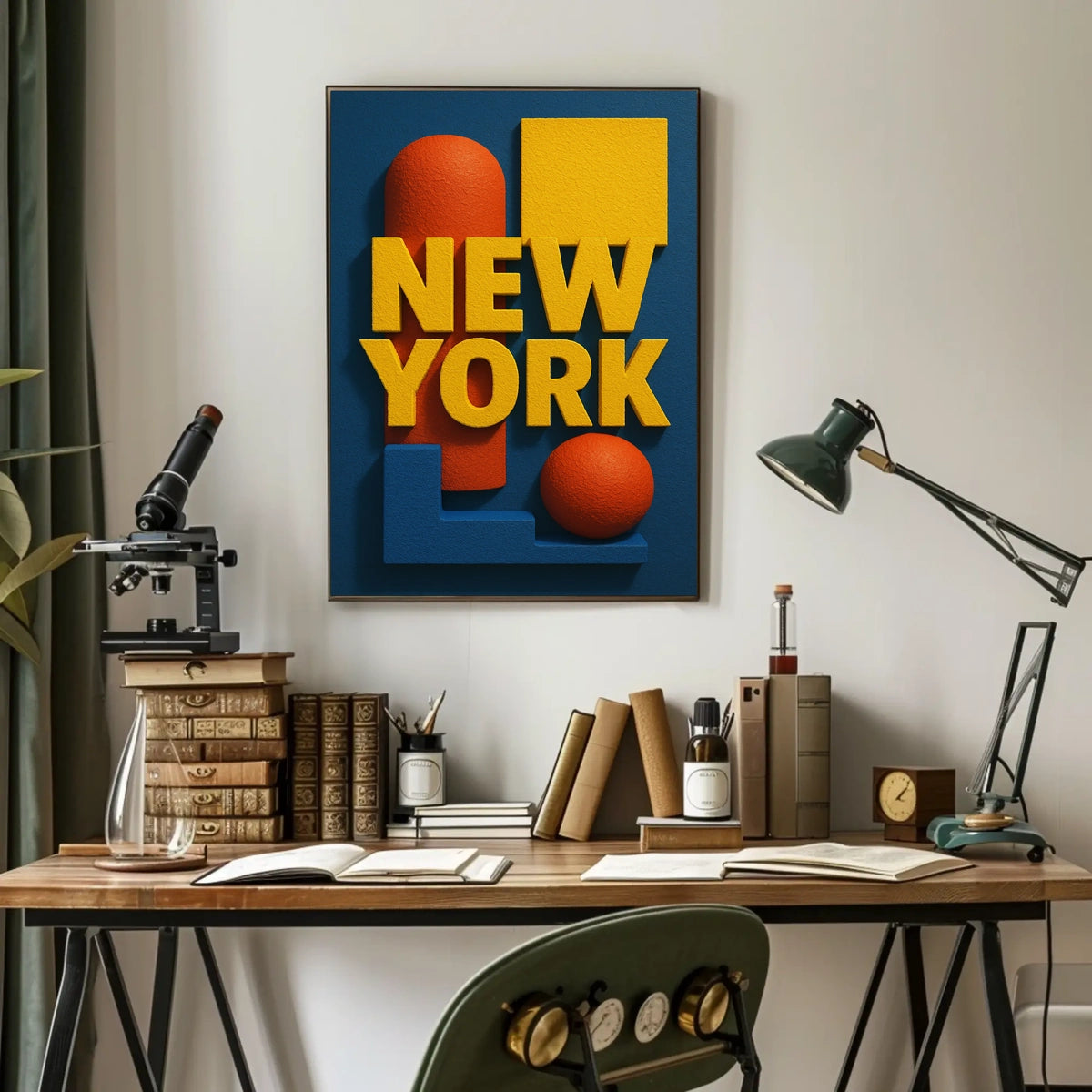 New York Abstract Design Poster Cityscape Wall Art Decor