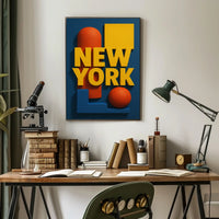 New York Abstract Design Poster Cityscape Wall Art Decor