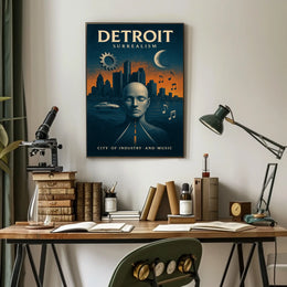 Detroit Heritage Industrial Music Skyline Poster