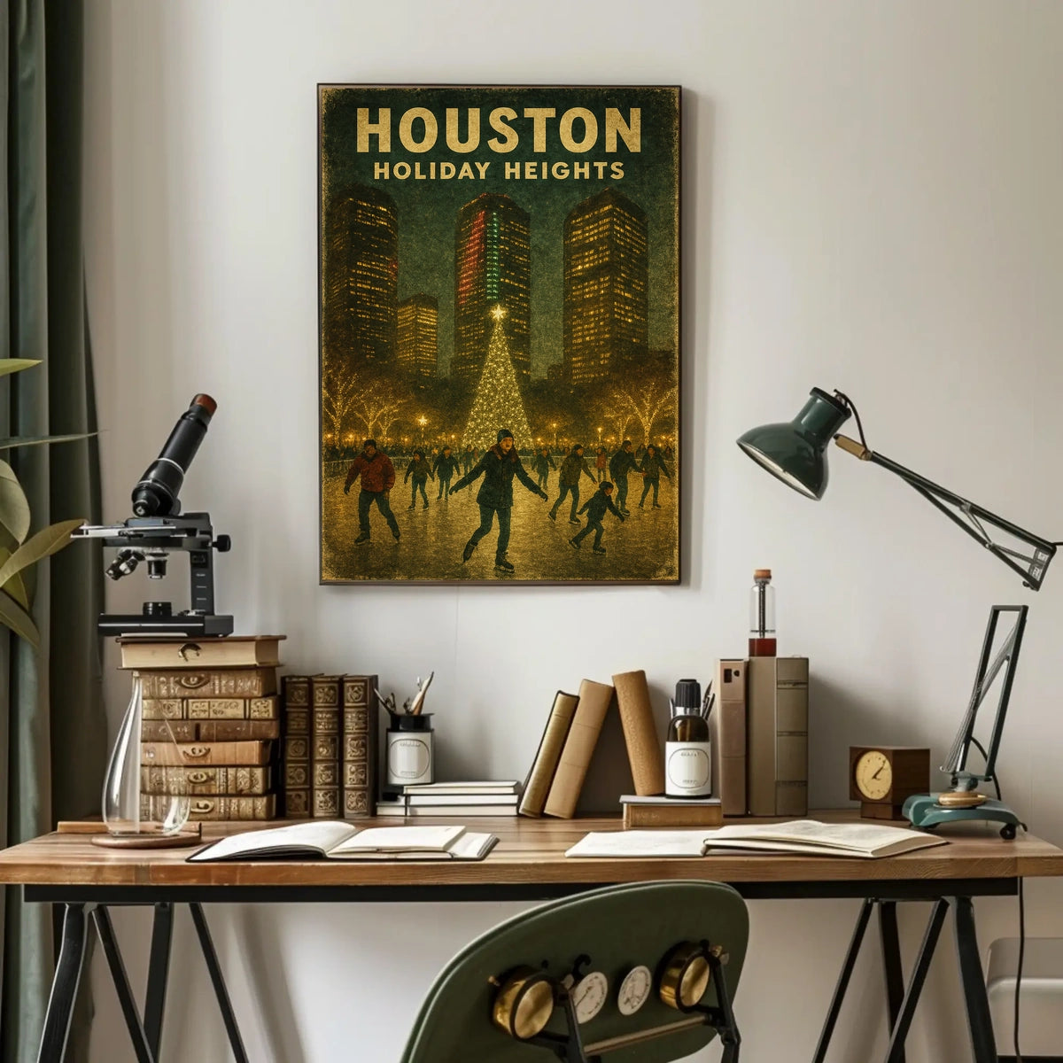 Houston Holiday Heights Poster