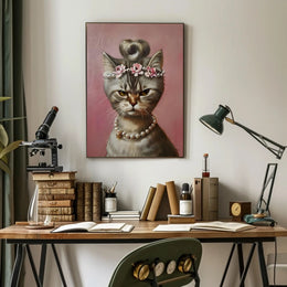 Regal Feline Portrait Poster