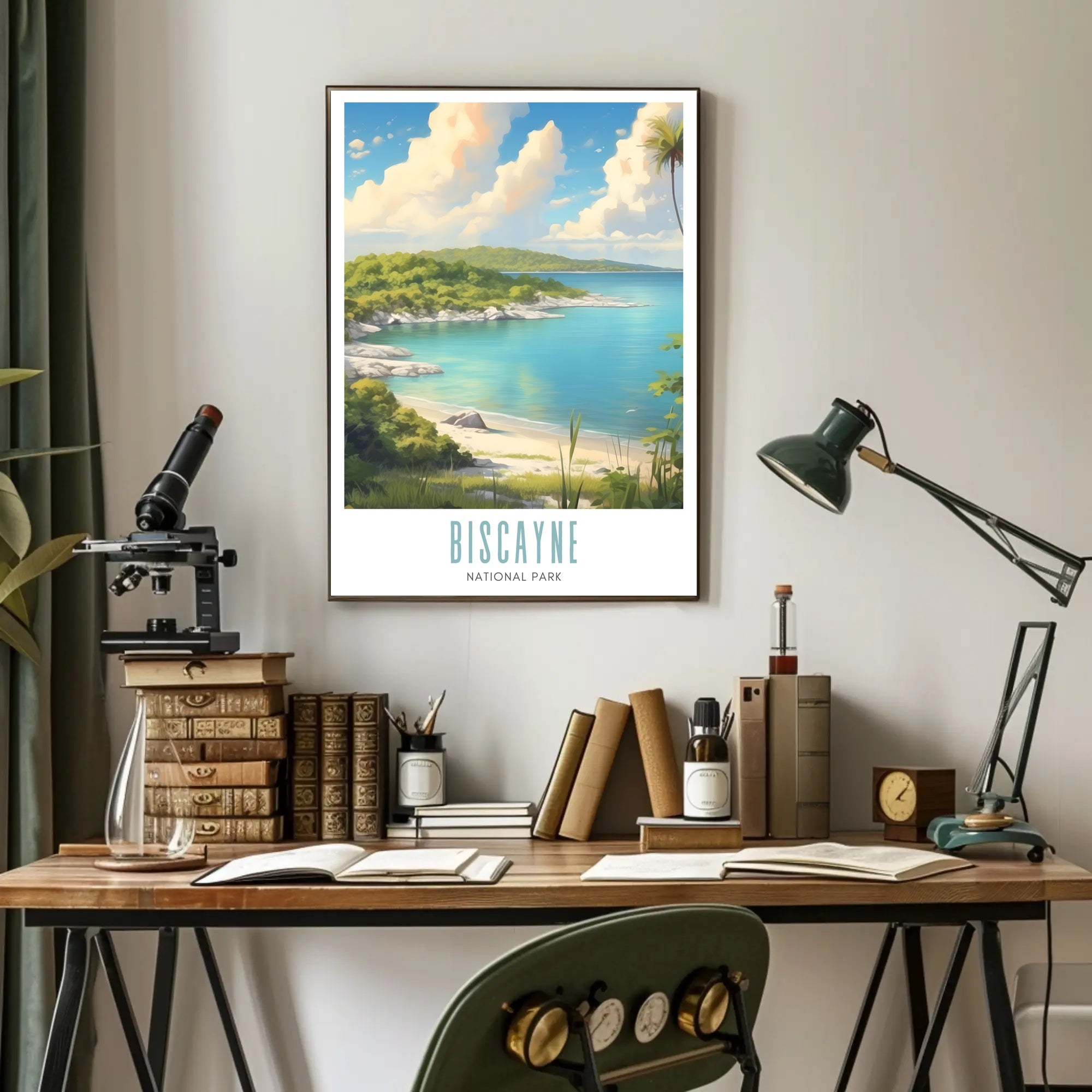 Biscayne Tranquil Shores Travel Poster Print