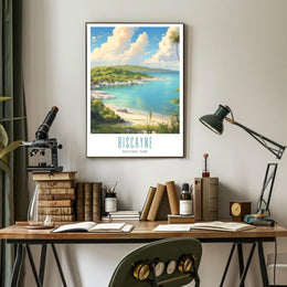 Biscayne Tranquil Shores Travel Poster Print
