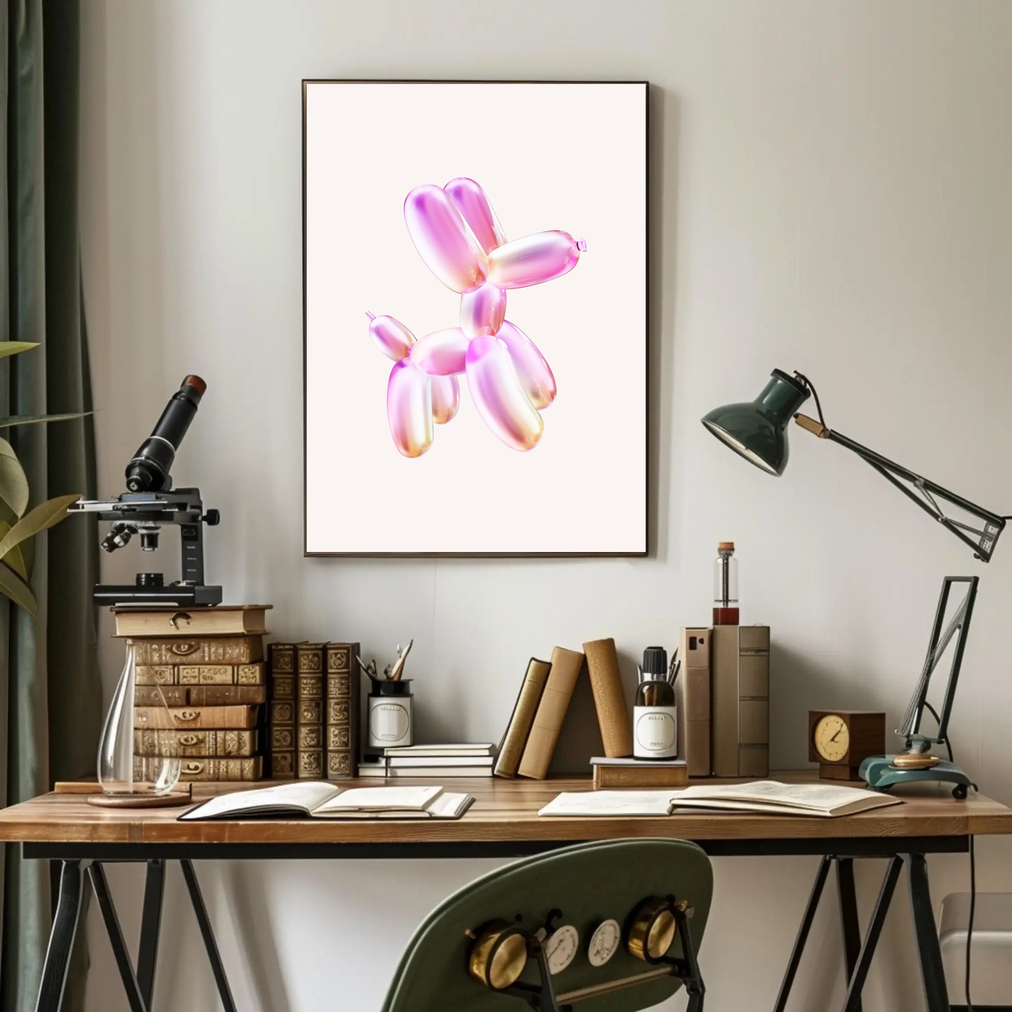 Iridescent Balloon Dog Modern Art Abstract or Artistic Poster PosterGoat