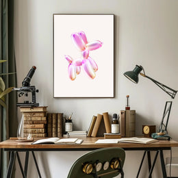 Iridescent Balloon Dog Modern Art Abstract or Artistic Poster PosterGoat