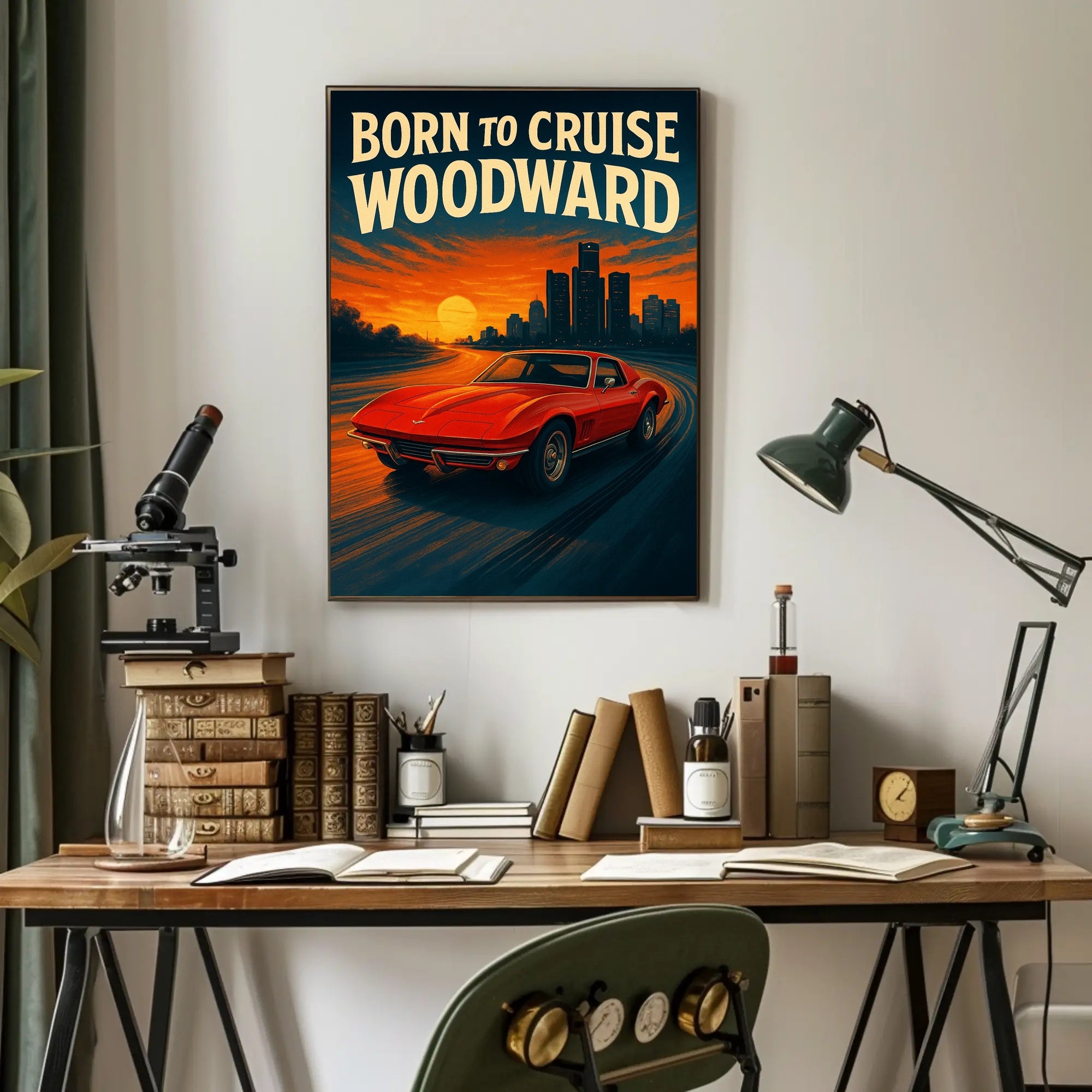 Born to Cruise Woodward Poster PosterGoat