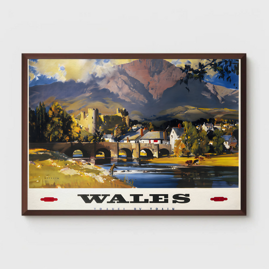 Wales - Travel by Train Poster