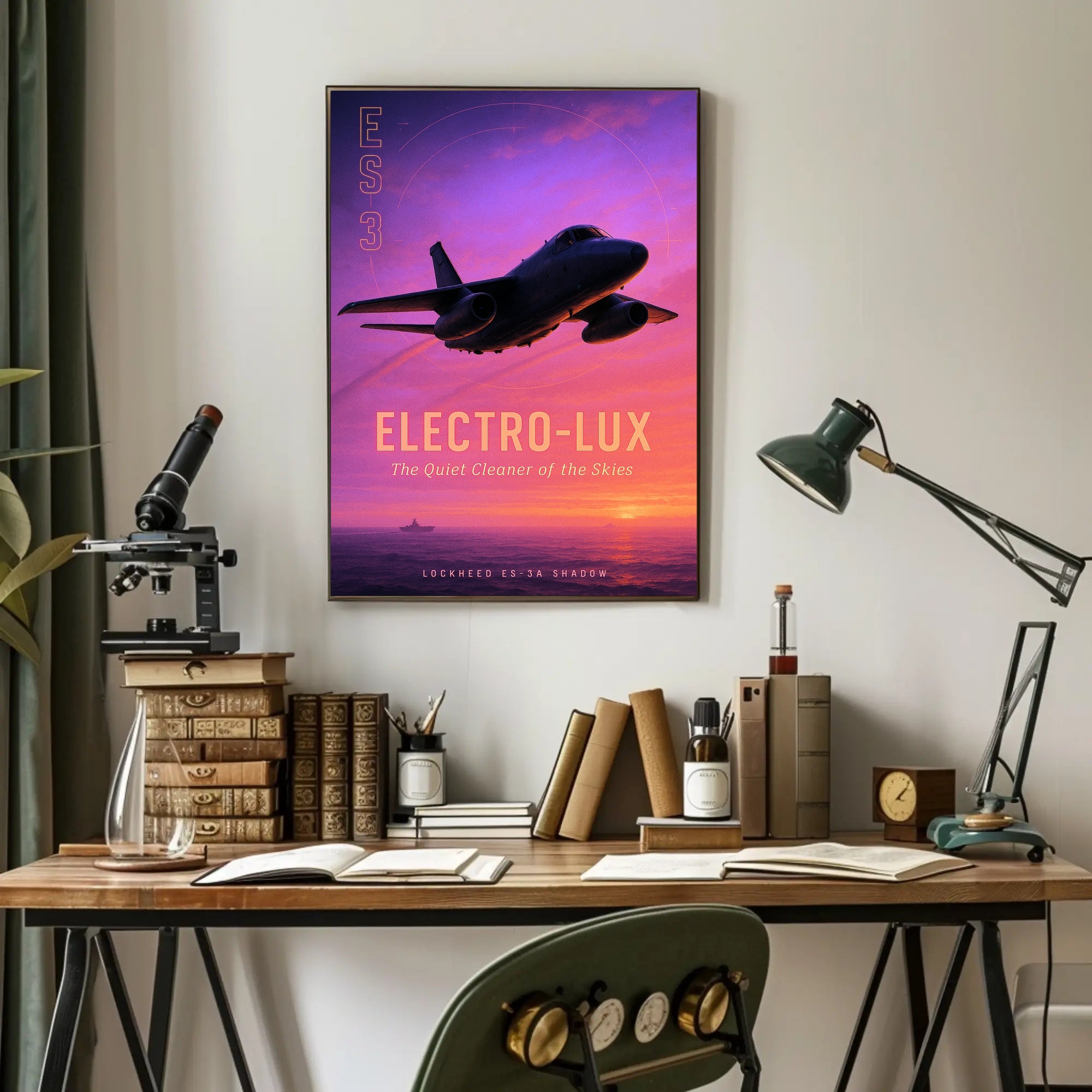 Lockheed ES-3A Shadow Electro-Lux Poster PosterGoat