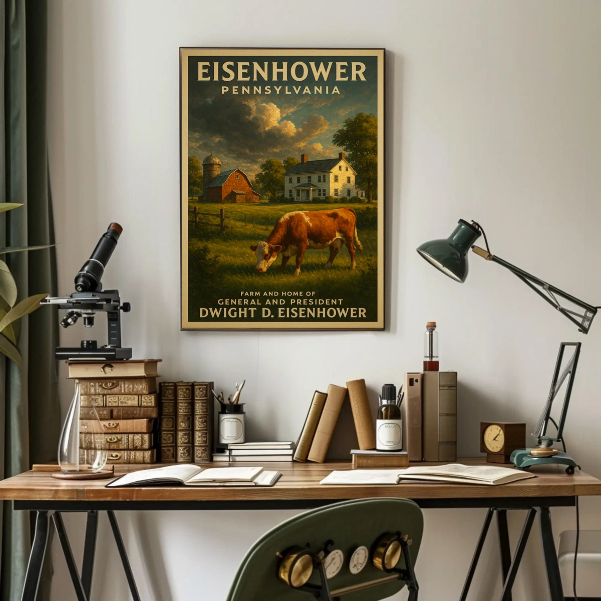 Dwight D. Eisenhower Farm And Home Poster