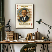 Barack Obama 44th President Portrait Scene For Wall Poster