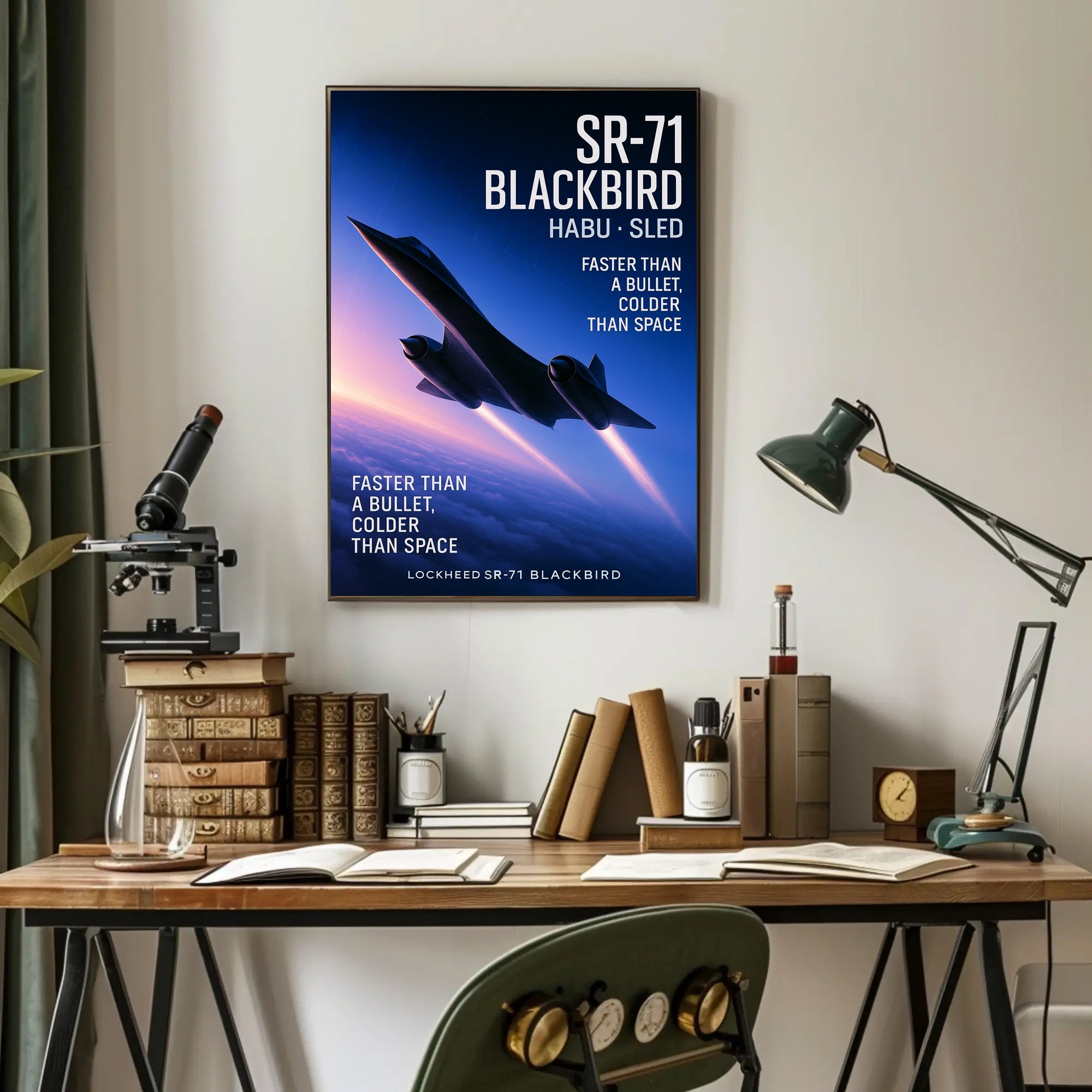 Lockheed SR-71 Blackbird Habu Sled Poster PosterGoat