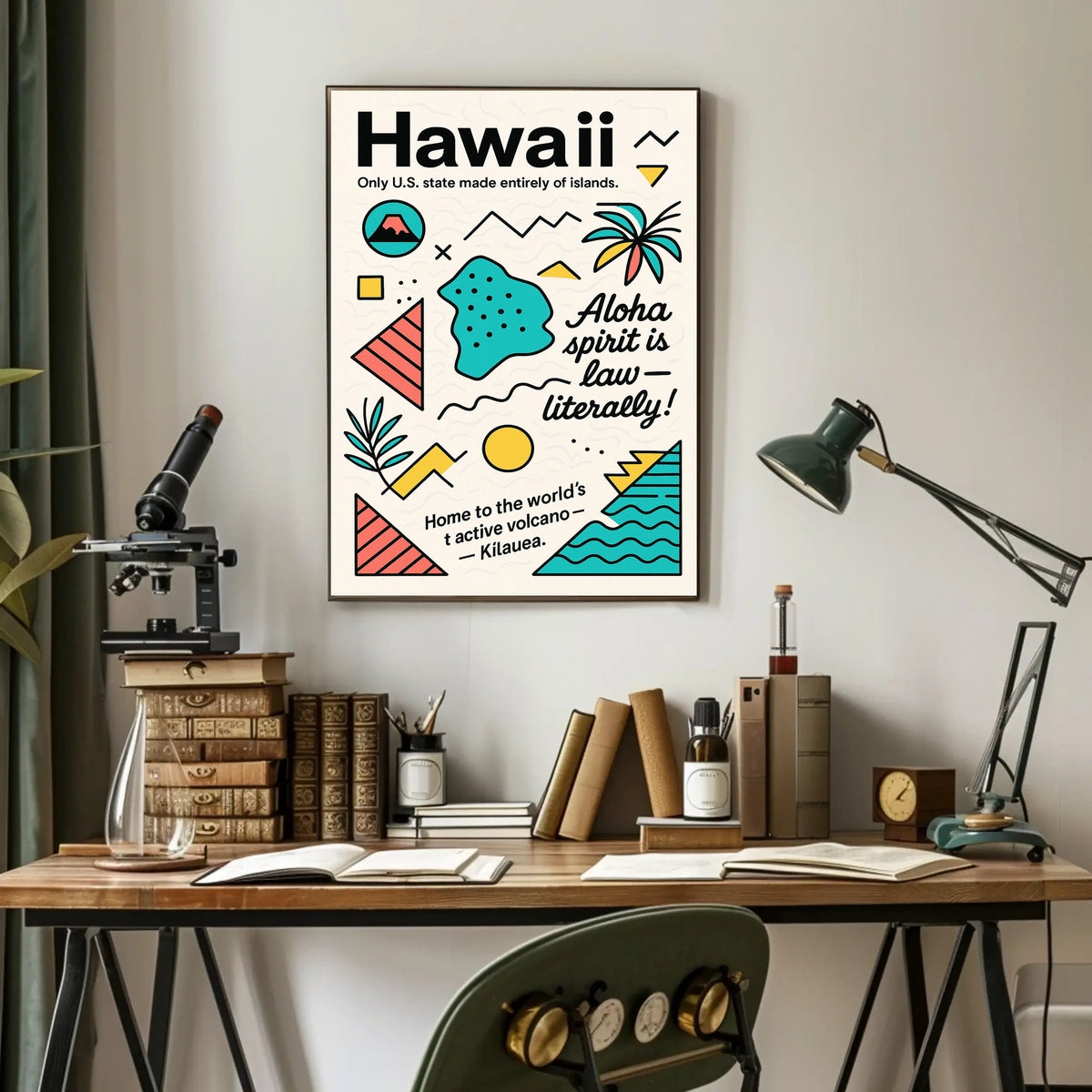 Hawaii Adventure Poster: Vibrant Tropical Art Print