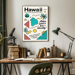 Hawaii Adventure Poster: Vibrant Tropical Art Print