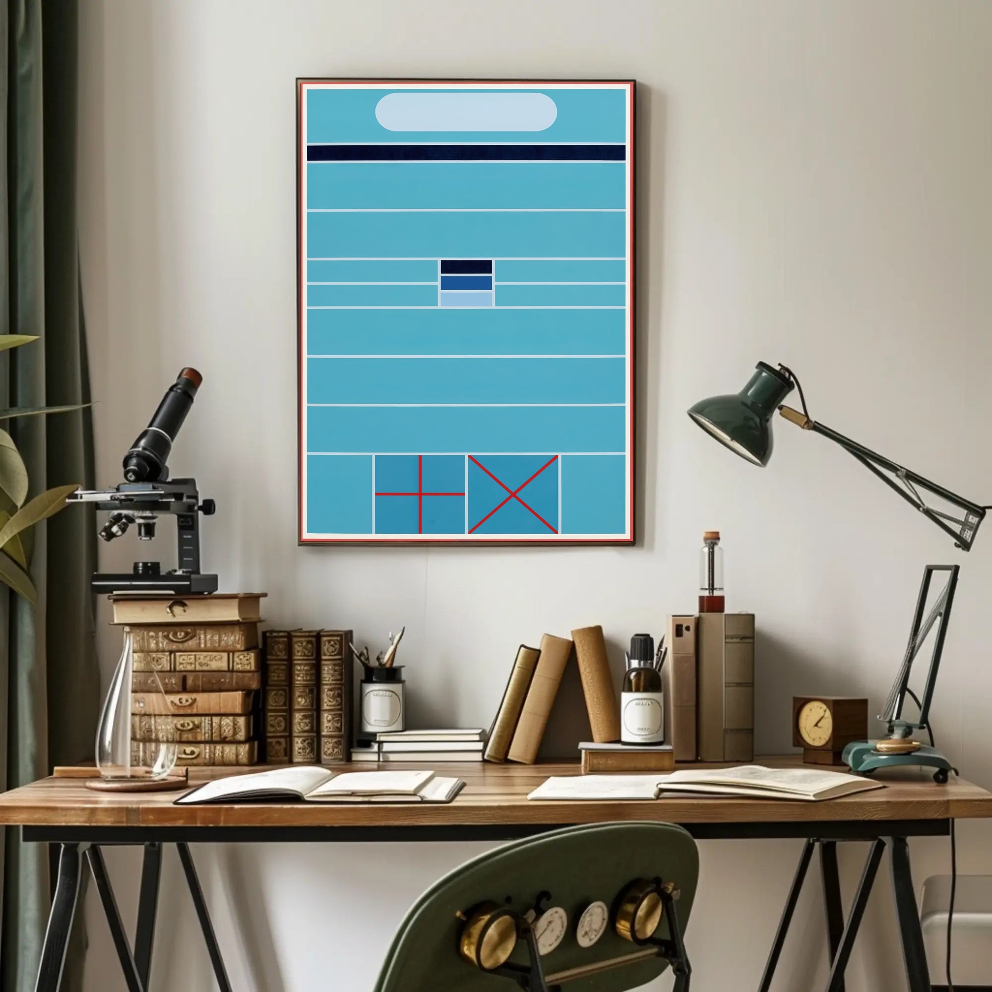 Abstract Geometric Composition Minimalist Poster