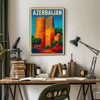 Azerbaijan Iconic Landmark Poster