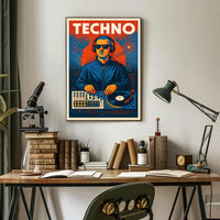 Techno Vibes Poster PosterGoat