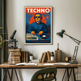 Techno Vibes Poster PosterGoat