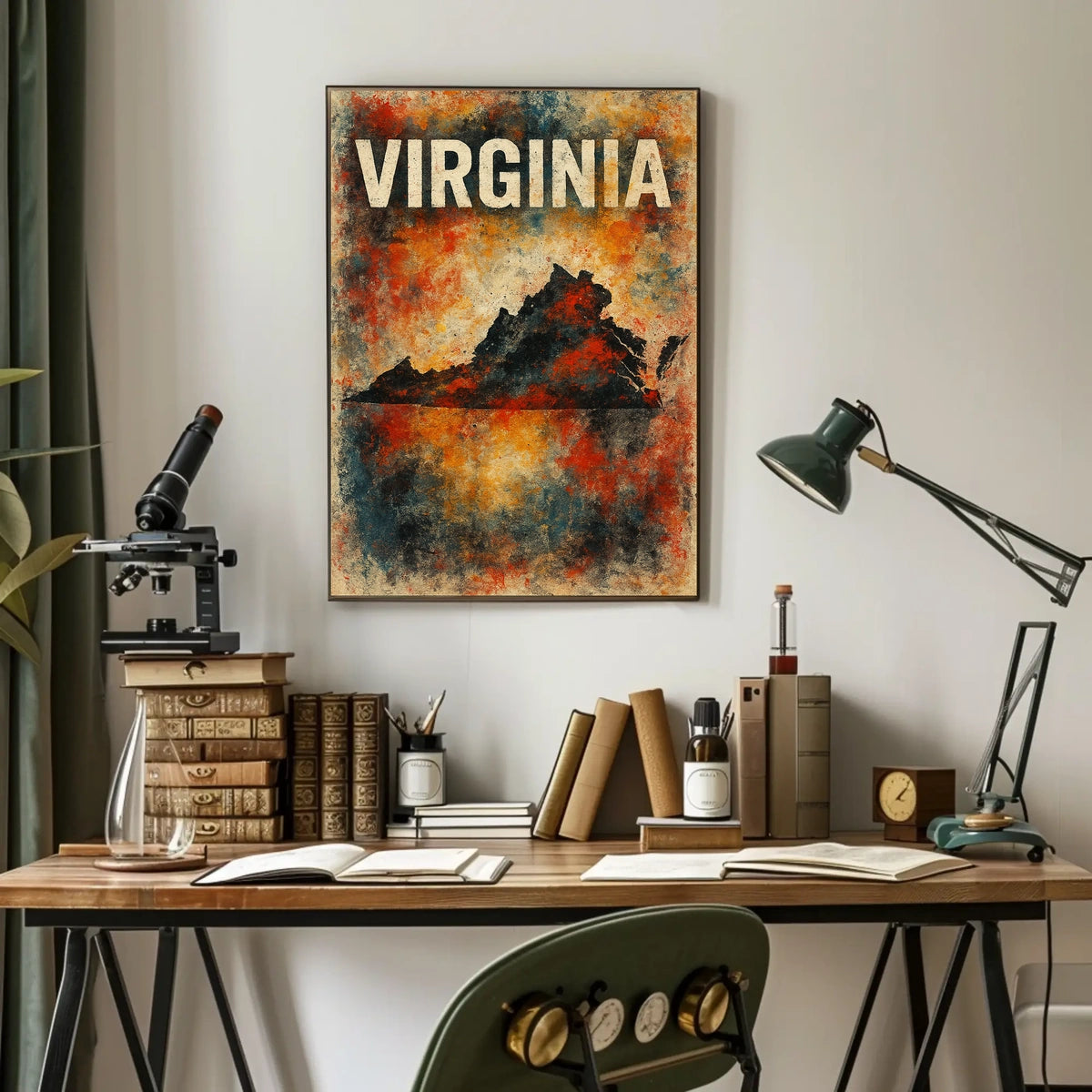 Virginia State Silhouette Poster