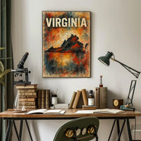 Virginia State Silhouette Poster