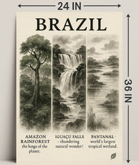 Wonders of Brazil Poster PosterGoat