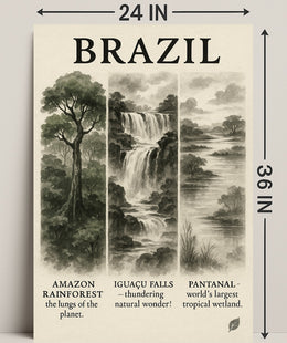 Wonders of Brazil Poster PosterGoat